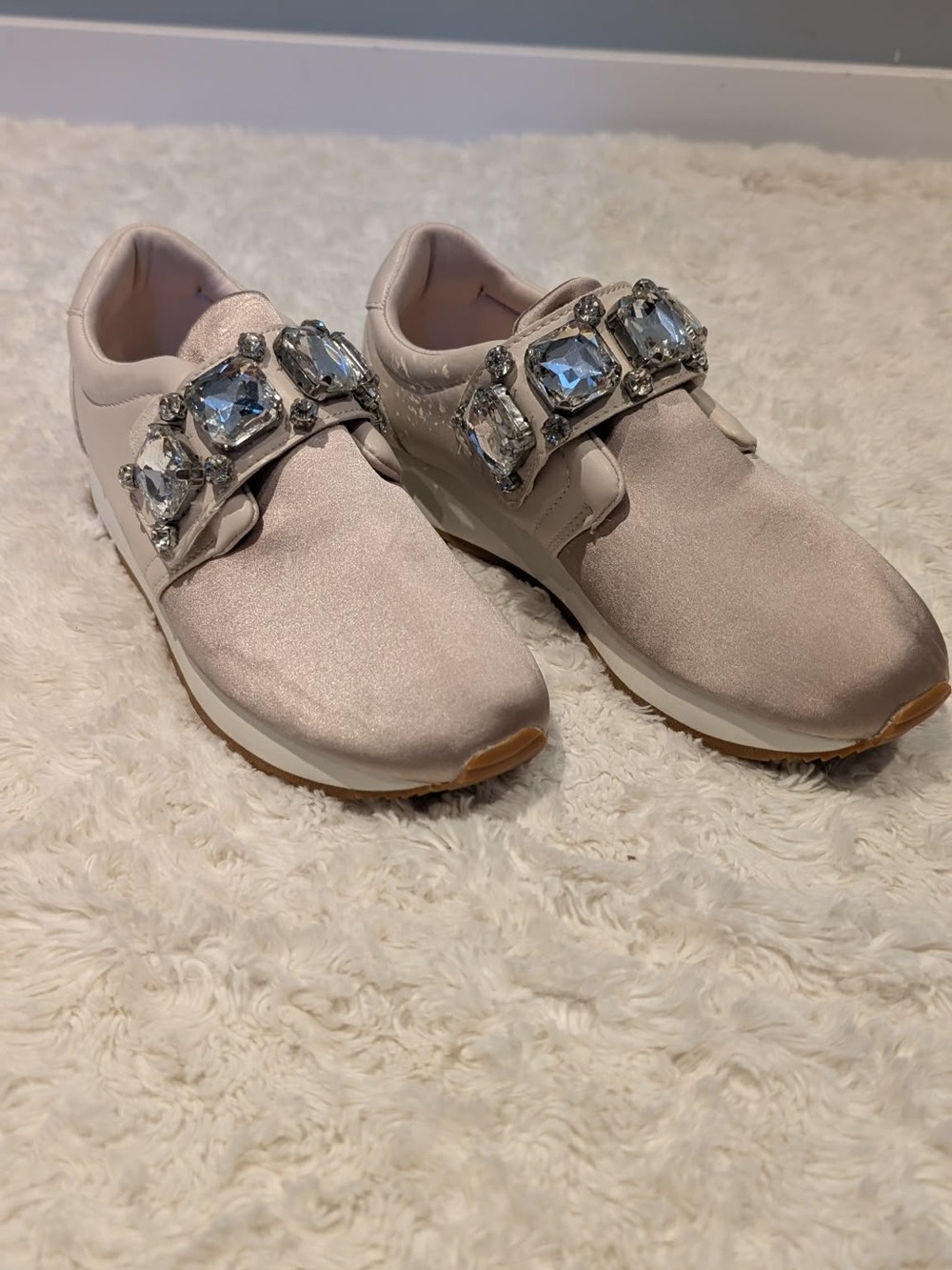 SALE 3/$20 - Zara Blush Pink Jeweled Slip-On Sneakers